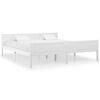 vidaXL Bedframe massief grenenhout wit 180x200 cm