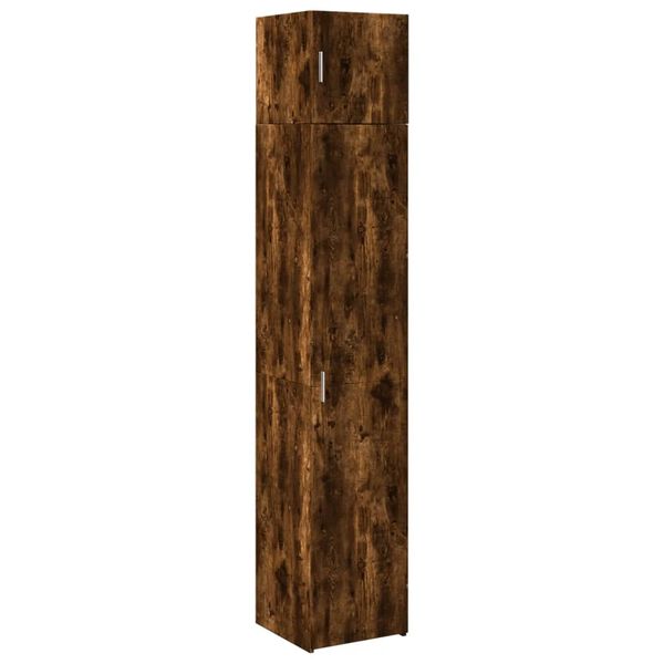 vidaXL Opbergkast smal 40x42,5x225 cm bewerkt hout gerookt eikenkleur