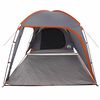 vidaXL Tent Grijs en Oranje 370 x 230 x 185 cm Polyester en glasvezel
