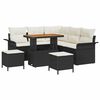 vidaXL Tuinbankenset 8 st Zwart poly rattan