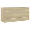 vidaXL Wastafelkast 100x38,5x48 cm bewerkt hout sonoma eikenkleurig