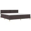 vidaXL Boxspringbed met matras Donkerbruin 200 x 200 cm Stof