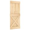 vidaXL Schuifdeur NARVIK Naturel en Zwart 85 x 210 cm (152,5 cm)