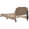 vidaXL Bedframe zonder matras "Zadar" kunstleer cappucinnokleurig 80x200 cm