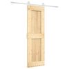 vidaXL Schuifdeur 70 x 210 cm Massief Grenenhout (Niet-Behandeld)