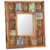 vidaXL Spiegel boeddha 50x50 cm massief gerecycled hout