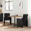 vidaXL Dining Stoelen met Wielen 2 pcs Zwart 57 x 66 x 94 cm Kunstleer