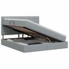 vidaXL Opslag bed met matras met opslag Lichtgrijs 140 x 190 cm Stof