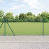 vidaXL Hecke met palen Groen 1 x 25 m Staal