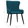 vidaXL Eetkamerstoelen 2 st fluweel blauw