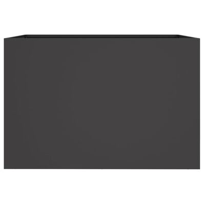 vidaXL Plantenbak 62x47x46 cm koudgewalst staal zwart