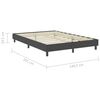 vidaXL Boxspring stof donkergrijs 140x200 cm
