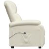 vidaXL Fauteuil elektrisch verstelbaar kunstleer wit
