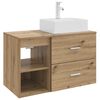 vidaXL Badkamermeubelset 2 st Artisanaal eiken Bewerkt hout