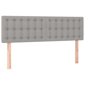 vidaXL Hoofdborden 2 st 72x5x78/88 cm stof lichtgrijs