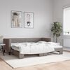 vidaXL Slaapbank met onderschuifbed 80x200 cm stof taupe