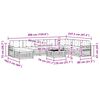 vidaXL Sofa-Sets 9 pcs Natuurlijk en Cr&egrave;me Massief Acaciahout