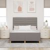 vidaXL Bedframe met hoofdeinde Taupe 160 x 200 cm Stof