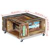 vidaXL Salontafel 70x70x35 cm massief gerecycled hout