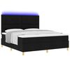 vidaXL LED Box Spring Bed met matras Zwart 180 x 200 cm Stof