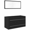 vidaXL Wasbak Kast met lade Zwart Eiken 90 x 45 x 1.5 cm Bewerkt hout