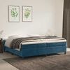 vidaXL Boxspring bed 200x200 cm fluweel donkerblauw