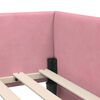 vidaXL Hoekbedframe met hoofdeinde Roze 80 cm x 200 cm Fluweel
