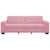 vidaXL | 3-Zits Sofa | met kussen Roze Fluweel