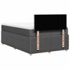 vidaXL Boxspring met matras stof donkergrijs 120x200 cm