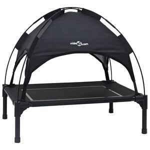 vidaXL Hondenbed 63 x 49,5 x 60 cm Staal Zwart