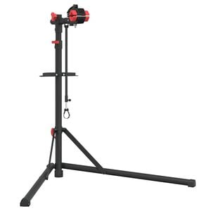 vidaXL Fietsreparatiestandaard inklapbaar 92-152 cm staal rood