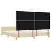 vidaXL Bedframe met hoofdeinde Cr&egrave;me 180 x 200 cm Stof
