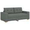 vidaXL Loveseat bank 180x77x82 cm stof donkergrijs