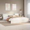 vidaXL Bed met boekenkast zonder matras grenenhout wit 200x200 cm
