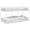 vidaXL Stapelbed zonder matras 75x190 cm staal wit