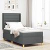 vidaXL Boxspringbed met matras Donkergrijs 90 x 200 cm Stof