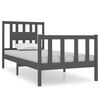 vidaXL Bedframe massief hout grijs 90x190 cm