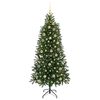 vidaXL Kunstkerstboom met 300 LED met standaard Groen 180 cm PE en PVC