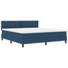 vidaXL Boxspringbed met matras met matras Blauw 180 x 200 cm Stof
