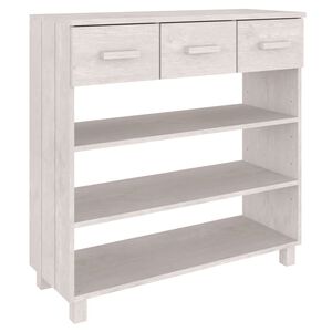 vidaXL Wandtafel HAMAR 90x35x90 cm massief grenenhout wit