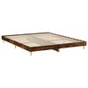 vidaXL Bedframe zonder matras hout gerookt eikenkleurig 160x200 cm