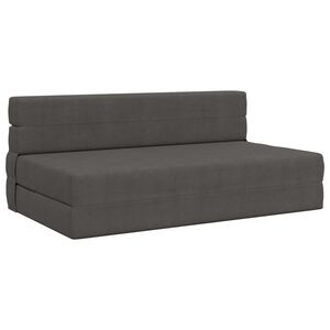 vidaXL Vouwbare Bankbed Donkergrijs 152 x 86,5 x 60 cm Stof