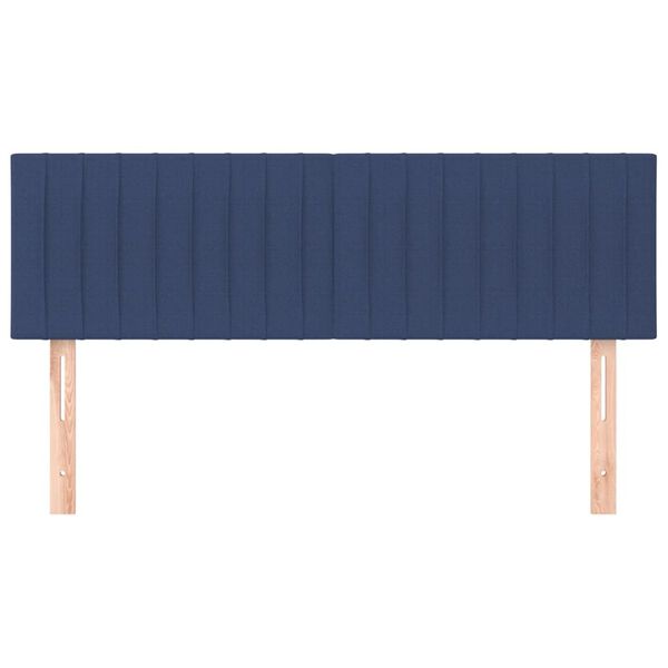 vidaXL Hoofdborden 2 st 72x5x78/88 cm stof blauw