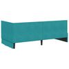 vidaXL Hoekbedframe met hoofdeinde Turquoise 90 cm x 190 cm Fluweel