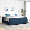 vidaXL Bedframe met matras Blauw 200 x 200 cm Stof