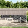 vidaXL 9-delige Loungeset met kussens staal wit