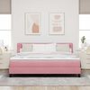 vidaXL Boxspringbed met matras Roze 180 x 200 cm Fluweel