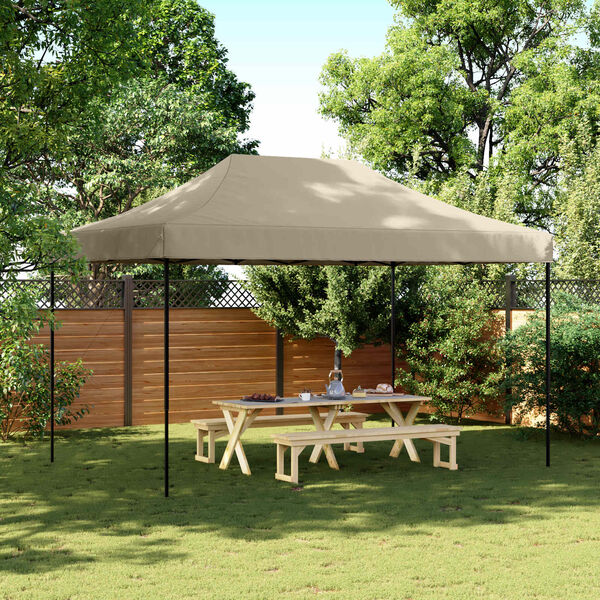 vidaXL Partytent inklapbaar pop-up 440x292x315 cm taupe