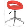 vidaXL Eetkamerstoelen draaibaar 2 st kunstleer rood