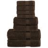 vidaXL 8-delige Handdoekenset SOLUND 600 g/m&sup2; bruin